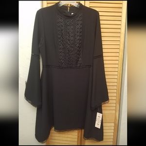 Nanette by Nanette Lepore Black Bell Sleeve Dress